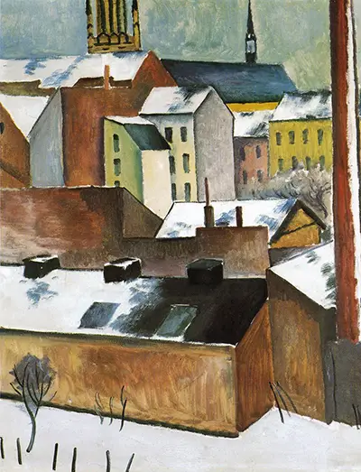 The Church of St Mary in Bonn in Snow August Macke